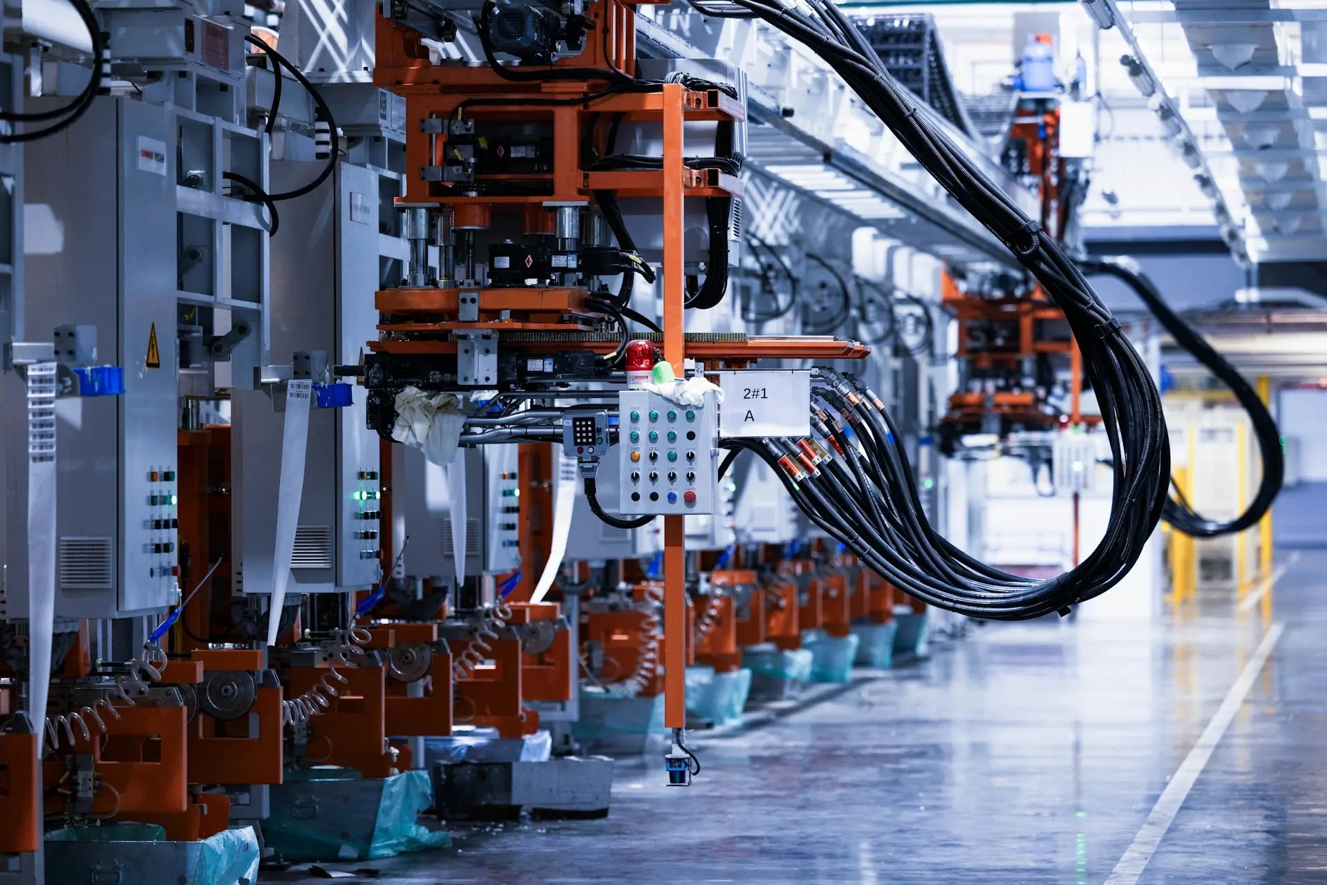 Industrial packaging line running on a European factory floor